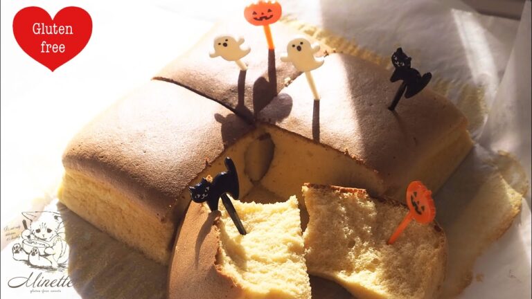 ふわぷるカボチャ台湾カステラの作り方【小麦粉不使用お菓子レシピ、米粉レシピ】