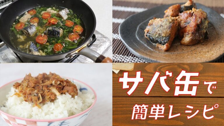 サバ缶で簡単！アレンジレシピ3選（竜田揚げ・アクアパッツァ・さばそぼろ） 3 Canned Mackerel Recipe