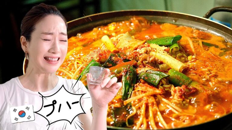 🌶辛いトンテチゲ🌶韓国焼酎の最高のつまみ！鍋に明太子と白子がいっぱい👍ソウル鍾路のローカルグルメ// 韓国料理 モッパン 韓国人ヨンヘ
