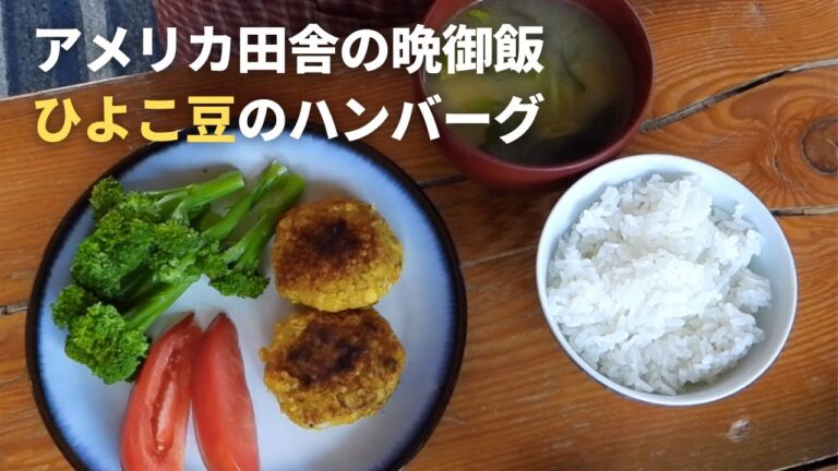 【田舎の晩ご飯】卵もお肉も使わない、お豆でヘルシー!ひよこ豆のハンバーグ / Gluten free/Vegan/Vegetarian/Garbanzo bean