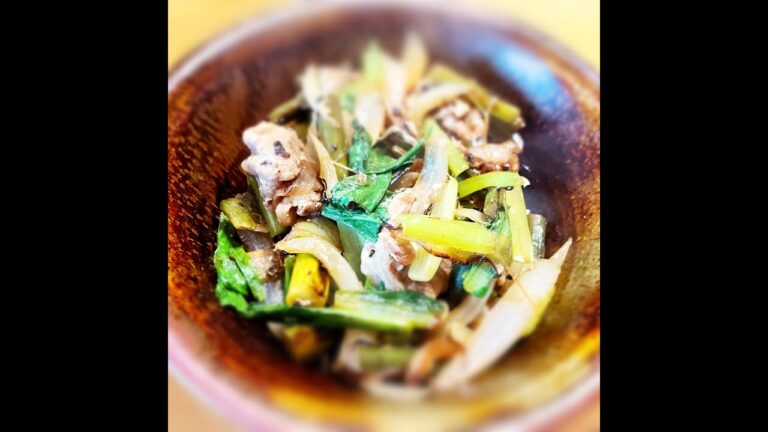 豚丼:新タマネギ,ニンニクの芽とともに〜今日のプレート