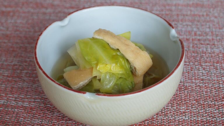 春きゃべつと油揚げの煮びたし