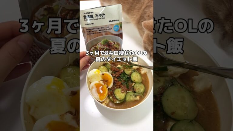 冷や汁ダイエット飯 #ダイエッター #独身ol #ダイエットルーティン #怠け者ダイエット #適当ご飯 #ひとり暮らし #冷凍保存 #ダイエット #ダイエットレシピ #shorts