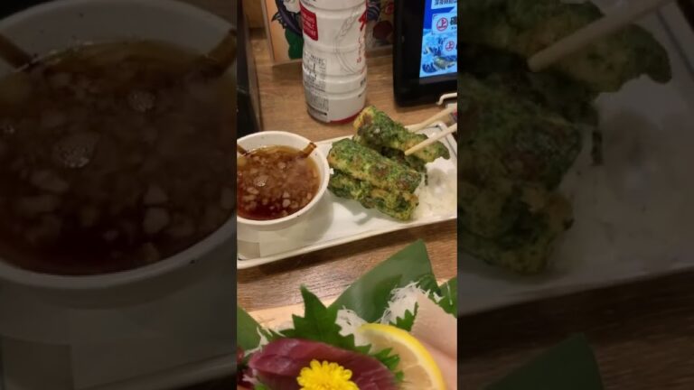 【飯テロ】お酒が飲みたくなる！美味しそうなちくわの磯辺揚げの映像@磯丸水産