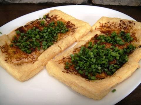 Yaki aburaage(Fried bean curd)recipe  焼き油揚げのレシピ