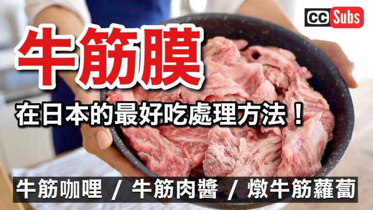【牛筋膜特輯】牛筋2kg！從事先處理到常用日本料理 / 牛筋咖哩 / 牛筋肉醬 / 燉牛筋蘿蔔 / 牛筋的常用食譜3選 / 永久保存版 / Beef String Cooking