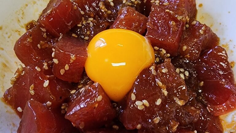 焼き肉のタレで簡単！マグロユッケ