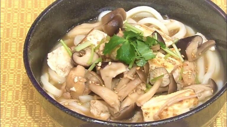 鶏とキノコのけんちんうどん