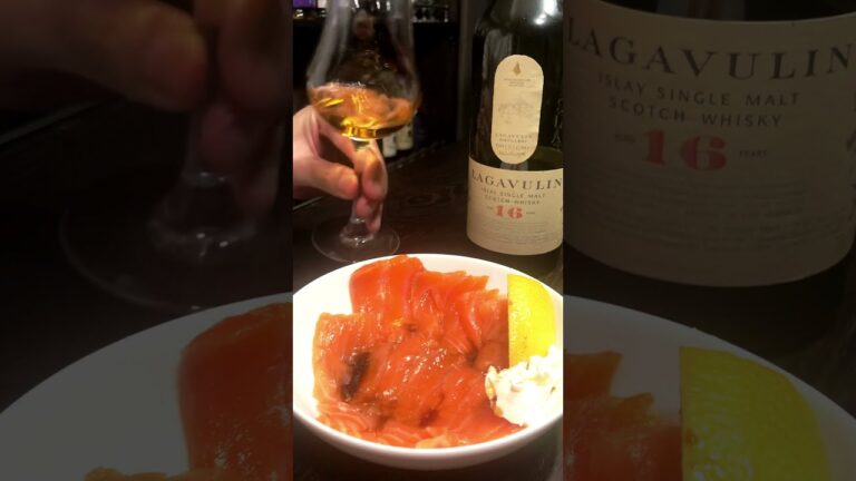 ウイ飯【サーモンのカルパッチョとラガヴーリン16年のストレート！】