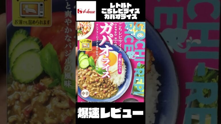 【爆速レビュー】レトルトごちレピライス ガパオライス