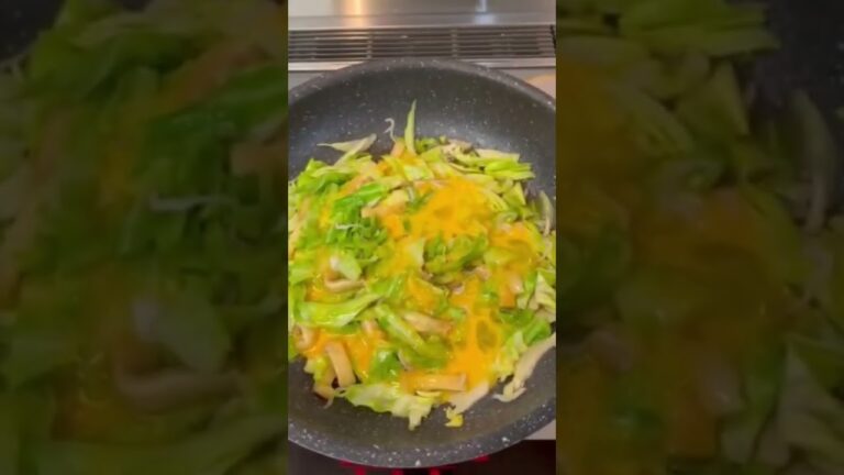 【簡単おつまみ】春キャベツとしらすの卵とじ　 #shorts  #ショート