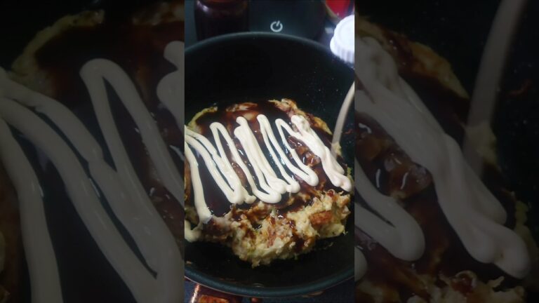 節約ヘルシー豆腐お好み焼きの食べ方 #飯テロ #shorts