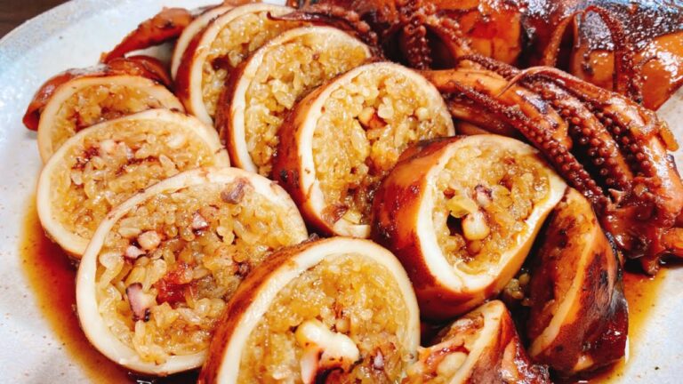 本当においしいイカ飯の簡単な作り方 Sticky Rice-stuffed Squid 鱿鱼饭