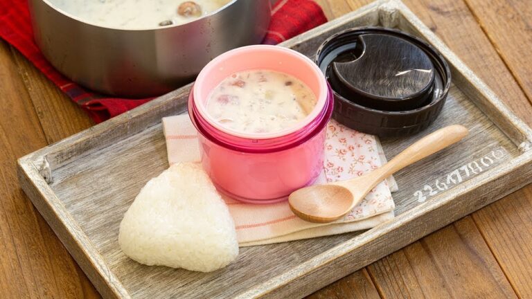 〆はチーズリゾット！きのこのクリームスープ弁当