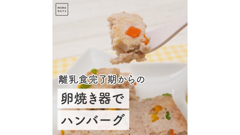 離乳食完了期からの 卵焼き器でハンバーグ　#Shorts
