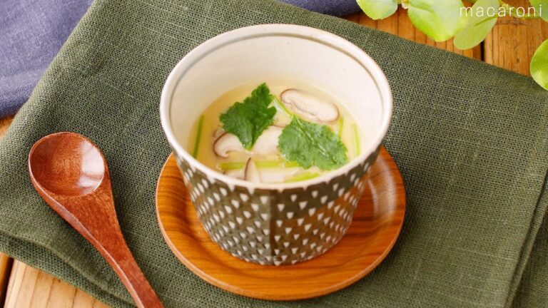 【レンジで作るめんつゆ茶碗蒸し】レンジで意外と簡単にできる！めんつゆで味付け楽チン！