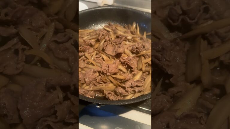 ひとり暮らしの極上牛ごぼうのしぐれ煮 #牛しぐれ煮 #牛肉 #ごぼう #shortsvideo