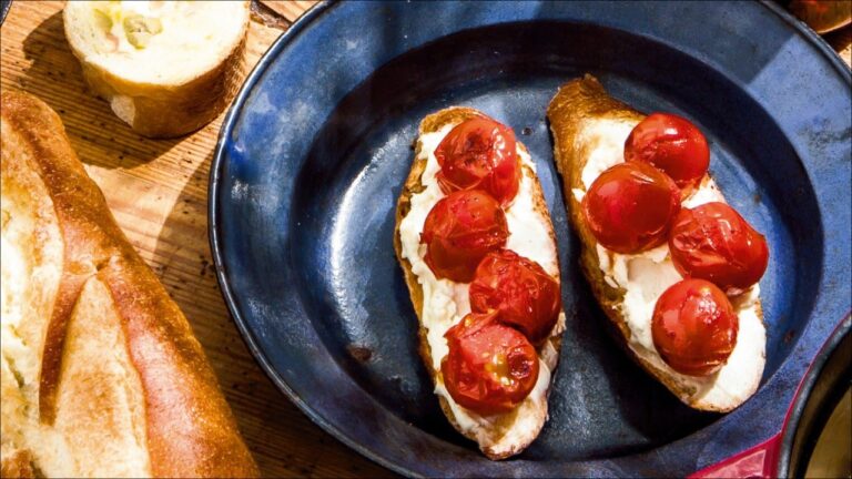 焼きトマトのブルスケッタ