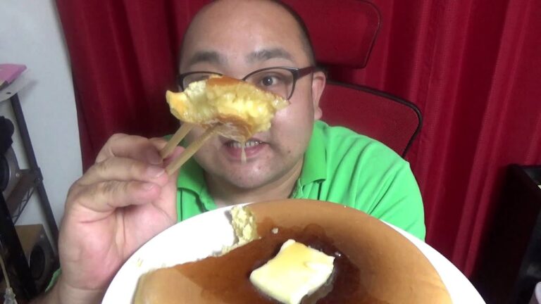 ①【ホットケーキ】に　ランチョンミート