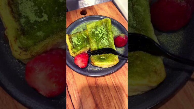 朝から簡単抹茶のフレンチトーストがうますぎたww #shorts