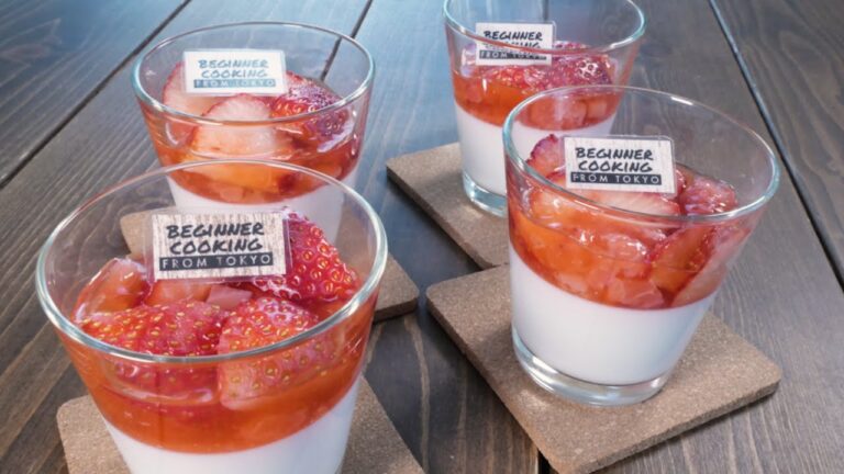 いちごレシピ☆いちごのココナッツミルクプリン☆Strawberry coconut milk pudding