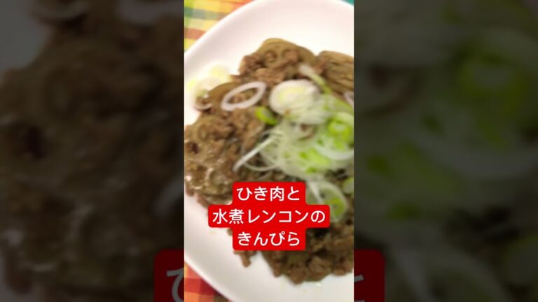 #shorts#ひき肉と水煮レンコンのきんぴら ＃ひき肉＃水煮レンコン＃きんぴら