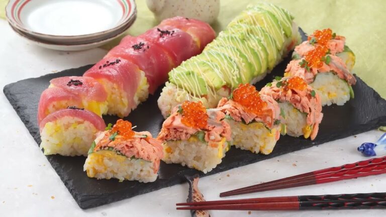 秋鮭の簡単ラップロール寿司