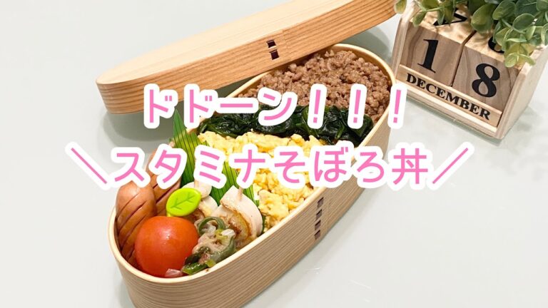 【お弁当】日々のお弁当/bento/スタミナそぼろ丼《旦那弁当》
