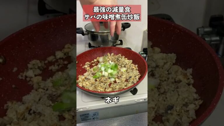 【最強の減量食】サバの味噌煮炒飯　#Shorts