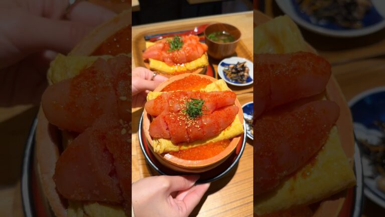 福岡で毎日行列の明太いくら卵焼き丼！通風になってでも食べたい夢の丼✨#福岡グルメ #japanesefood