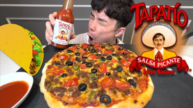 タコス好き？ピザ好き？タコスピザを作ってみた！タパティオ・ホットソース [Taco Pizza with Tapatío Hot Sauce] ソースレポ