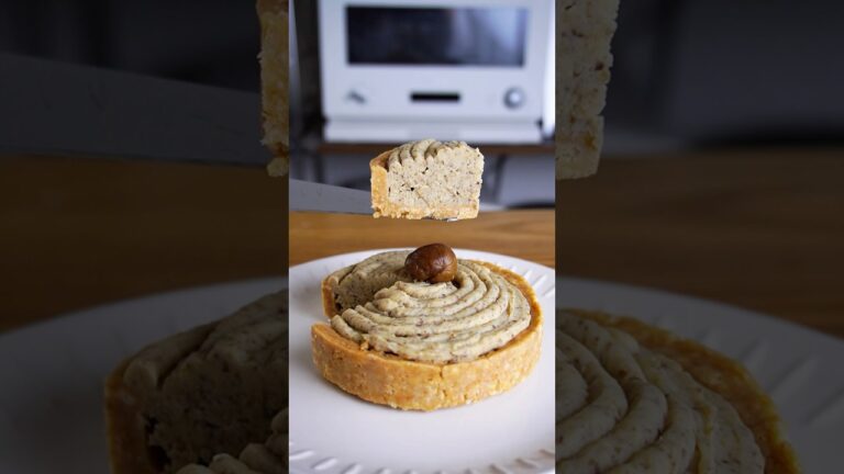 材料3つ！モンブランタルト作り方！#food