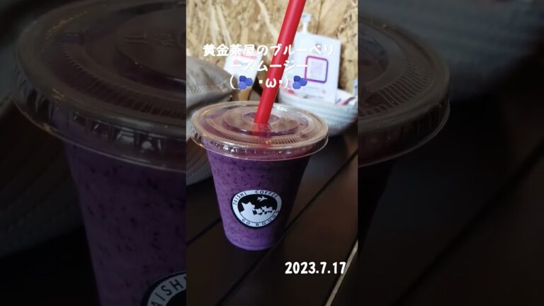 夏限定！黄金茶屋のブルーベリースムージー🫐