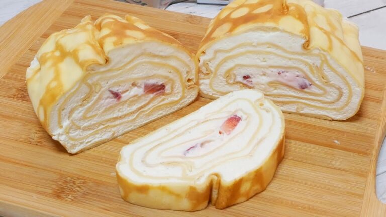 卵1個で作るクレープロールケーキ Crepe roll cake made from one egg