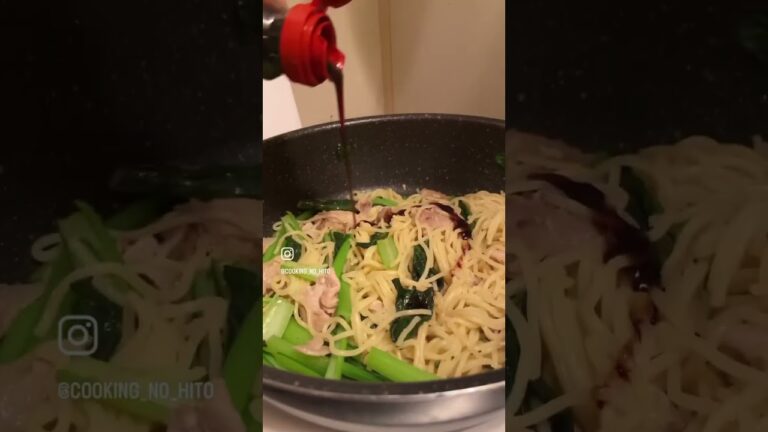 豚肉と小松菜の焼きそば