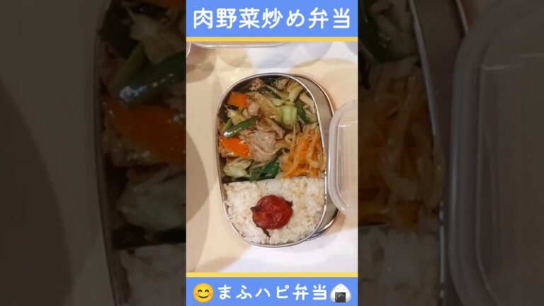 【まふハピ弁当】肉野菜炒め弁当  #まふハピ弁当