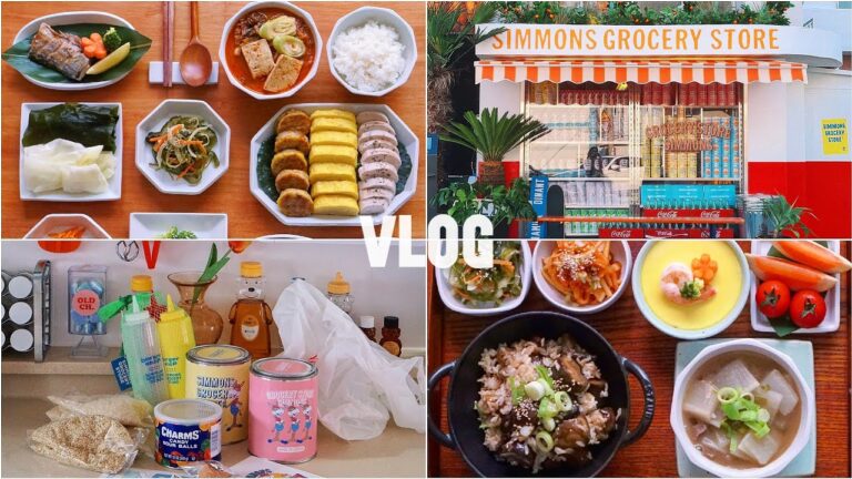 김치찌개,계란말이 예쁘게 만드는법,브로콜리두부무침,소고기무국,쿠쿠 트윈프레셔로 가지밥 만들기,푸딩계란찜, 시몬스그로서리스트어, 귀여운 소품 하울 | 집밥 브이로그
