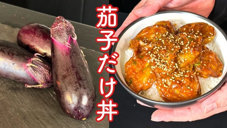 【とろとろ茄子】甘辛ダレでご飯がススム！茄子だけ丼
