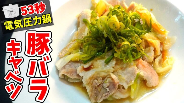 電気圧力鍋で！ 豚バラキャベツ 53秒【電気圧力鍋×冷凍食材で超時短レシピ】【ずんだもん】