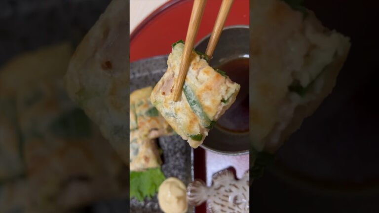 晩酌！天ぷら粉でつくったチヂミ！