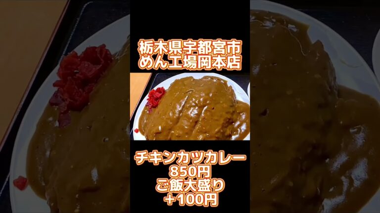デカ盛りレバニラとチキンカツカレーが1000円以内で食べられるお店【栃木県宇都宮市】めん工場 岡本店【栃木グルメ】#shorts