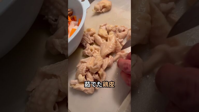 モツの代わりに鶏皮で煮込みを作ってみる45歳中年