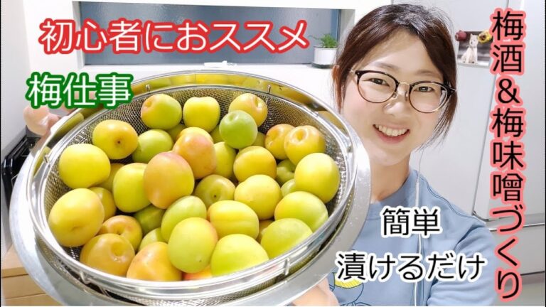 初心者さんにおススメ！！簡単漬けるだけ！！梅仕事。梅酒の作り方&梅味噌の作り方。漬けて１ヶ月で食べれる！！酸味がまろやかで夏にぴったり調味料！！