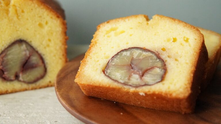【栗のパウンドケーキ】 Chestnut Cake パウンドケーキの作り方 ラムシロップでしっとり幸せ♡ お菓子作り 栗スイーツ 栗レシピpound cake butter cake