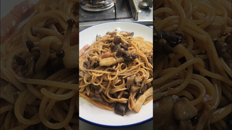 バター醤油キノコパスタ #shorts