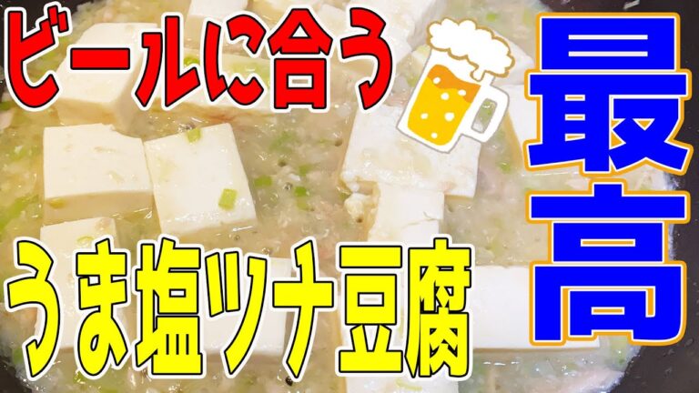 【ケイローの料理】「うま塩ツナ豆腐」作りました【レシピ本見て料理を作る動画 7回目】