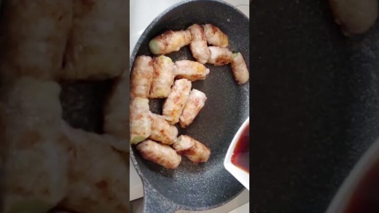 【白ネギの豚肉ロール】お弁当のおかずにも｜ご飯が進む｜美味しすぎる #Shorts