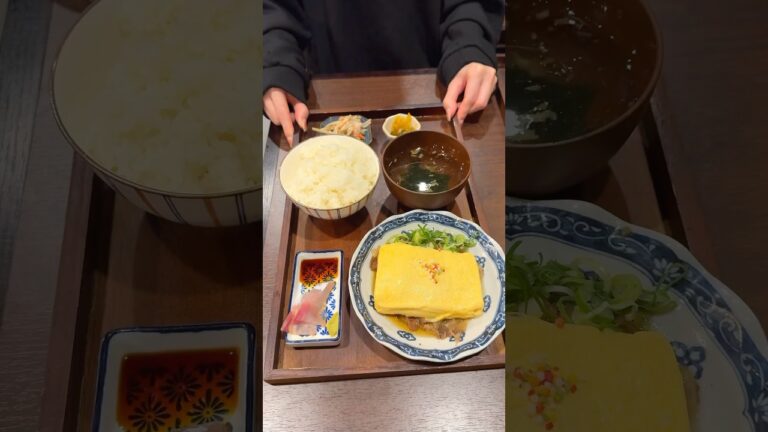 半熟卵を閉じ込めたプルプルだし巻きランチ！牛しぐれと合わせて食べると白米が止まらない【月盗：大阪】