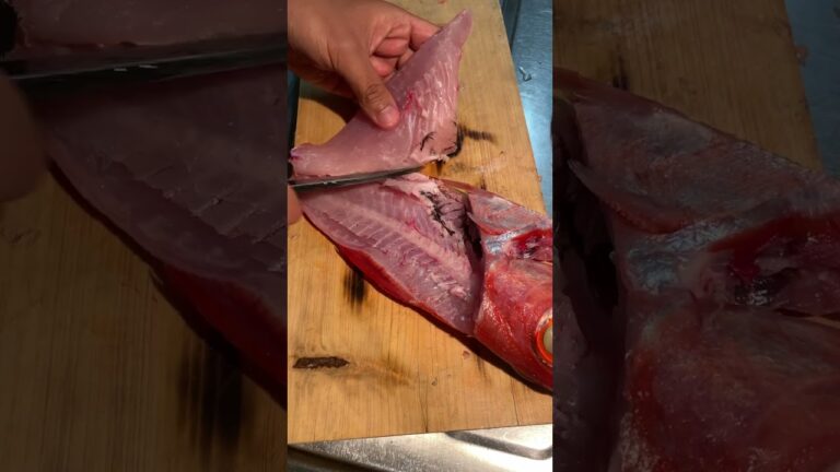 頂いた金目鯛を1週間熟成させて炙り寿司に #魚捌き #魚捌き #魚突き #金目鯛 #スピアフィッシング #高級魚 #深海魚