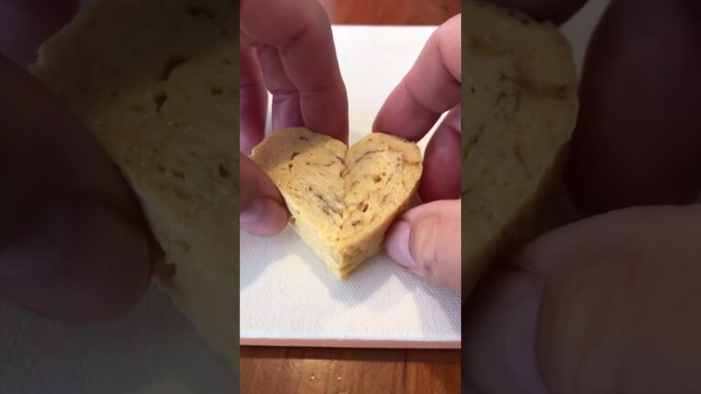 だし巻き卵のハート♥️カット